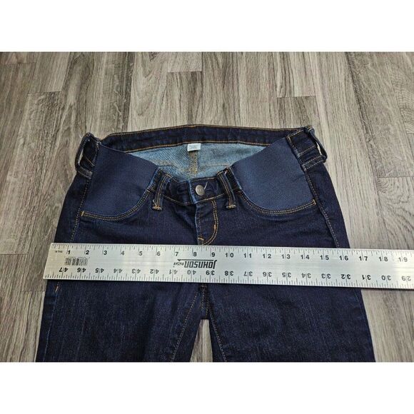 (3/$35) Old Navy Maternity Womens Size 2 Long Skinny Side Panel Denim Blue Jeans - Picture 7 of 10